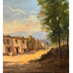 ANONIMO, Landscape with old farmhouse and figures