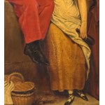 ANONIMO, Gallant scene between a man in uniform and a woman in traditional dress