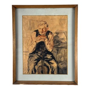 UNIDENTIFIED SIGNATURE, Seated Street Artist