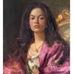 ANONIMO, Portrait of a woman seated in an armchair