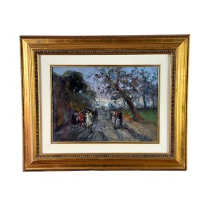 DI MARINO, Street with figures - DI MARINO