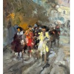 DI MARINO, Street with figures - DI MARINO