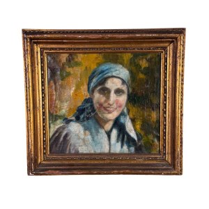 ANONIMO, Portrait of a woman with a headpiece