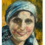 ANONIMO, Portrait of a woman with a headpiece