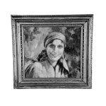 ANONIMO, Portrait of a woman with a headpiece