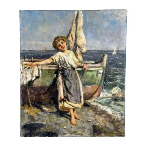 UNIDENTIFIED SIGNATURE, Woman by the Seaside