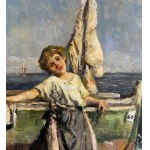 UNIDENTIFIED SIGNATURE, Woman by the Seaside