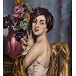 UNIDENTIFIED SIGNATURE, Woman and flowers