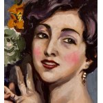 UNIDENTIFIED SIGNATURE, Woman and flowers