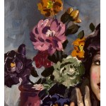 UNIDENTIFIED SIGNATURE, Woman and flowers