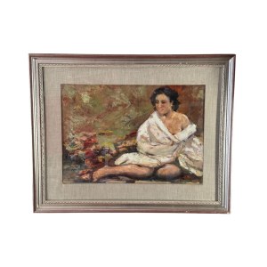 SCUOLA ITALIANA, Portrait of a woman in a garden