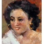 SCUOLA ITALIANA, Portrait of a woman in a garden