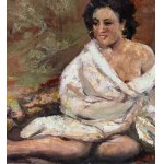 SCUOLA ITALIANA, Portrait of a woman in a garden