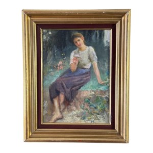 SCUOLA ITALIANA, Woman in a garden