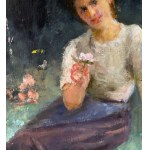 SCUOLA ITALIANA, Woman in a garden