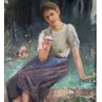 SCUOLA ITALIANA, Woman in a garden