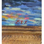 SCUOLA ITALIANA, Seaside with Boats at Sunset (unspecified location)