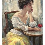 ANONIMO, Portrait of a woman in an interior