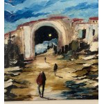 Antonio Bertè, Street with figures - Antonio Bertè