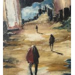 Antonio Bertè, Street with figures - Antonio Bertè