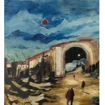 Antonio Bertè, Street with figures - Antonio Bertè