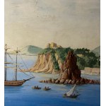 ANONIMO, Seascape with the Island of Procida and boats