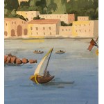 ANONIMO, Seascape with the Island of Procida and boats