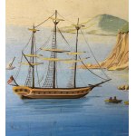 ANONIMO, Seascape with the Island of Procida and boats
