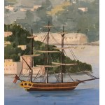 ANONIMO, Seascape with the Island of Procida and boats
