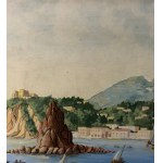 ANONIMO, Seascape with the Island of Procida and boats