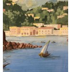 ANONIMO, Seascape with the Island of Procida and boats