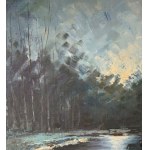 SCUOLA ITALIANA, Landscape with river and figures