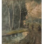 Eduardo Cortese, Landscape with figures - Eduardo Cortese