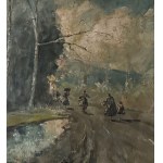 Eduardo Cortese, Landscape with figures - Eduardo Cortese