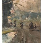Eduardo Cortese, Landscape with figures - Eduardo Cortese