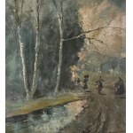 Eduardo Cortese, Landscape with figures - Eduardo Cortese