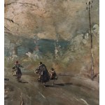 Eduardo Cortese, Landscape with figures - Eduardo Cortese