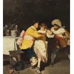 Francesco Peluso, Figures in a tavern - Francesco Peluso
