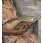 Eligio Finazzer Flori, Young woman reading in the park- Eligio Finazzer Flori