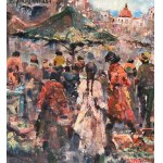 ANONIMO, Neapolitan Street with Market and Figures