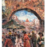 ANONIMO, Neapolitan Street with Market and Figures
