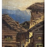 ANONIMO, Landscape with houses and a small staircase
