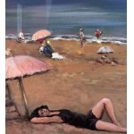 ANONIMO, Coastal scene with bathers