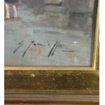 UNIDENTIFIED SIGNATURE, Street with a small market and figures