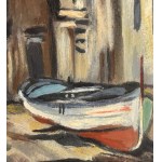 ANTONIO ASTURI, Seaside view with boats ashore - ANTONIO ASTURI
