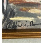 ANTONIO ASTURI, Seaside view with boats ashore - ANTONIO ASTURI