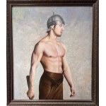 ANONIMO, Portrait of a warrior with helmet