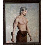 ANONIMO, Portrait of a warrior with helmet