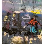 R.CARIGNANI, Landscape with a flock - R. CARIGNANI