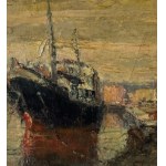 Francesco Filosa, Coastal view with a boat - Francesco Filosa